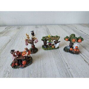 Halloween Frankenstein village tree ghost carving pumpkins children costume mini